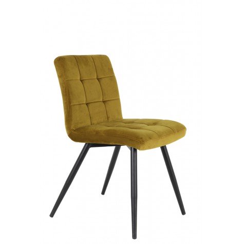 Velvet Dining Chair – Ochre (set of 2)