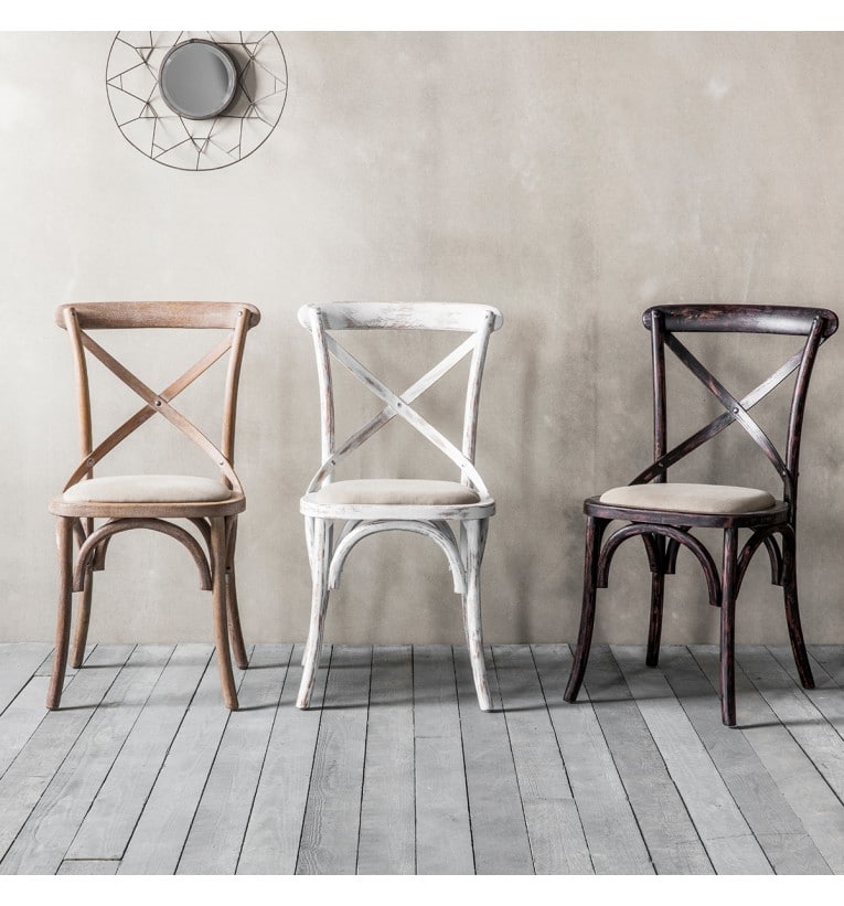 Café Cross Back Dining Chair – Black (set of 2)