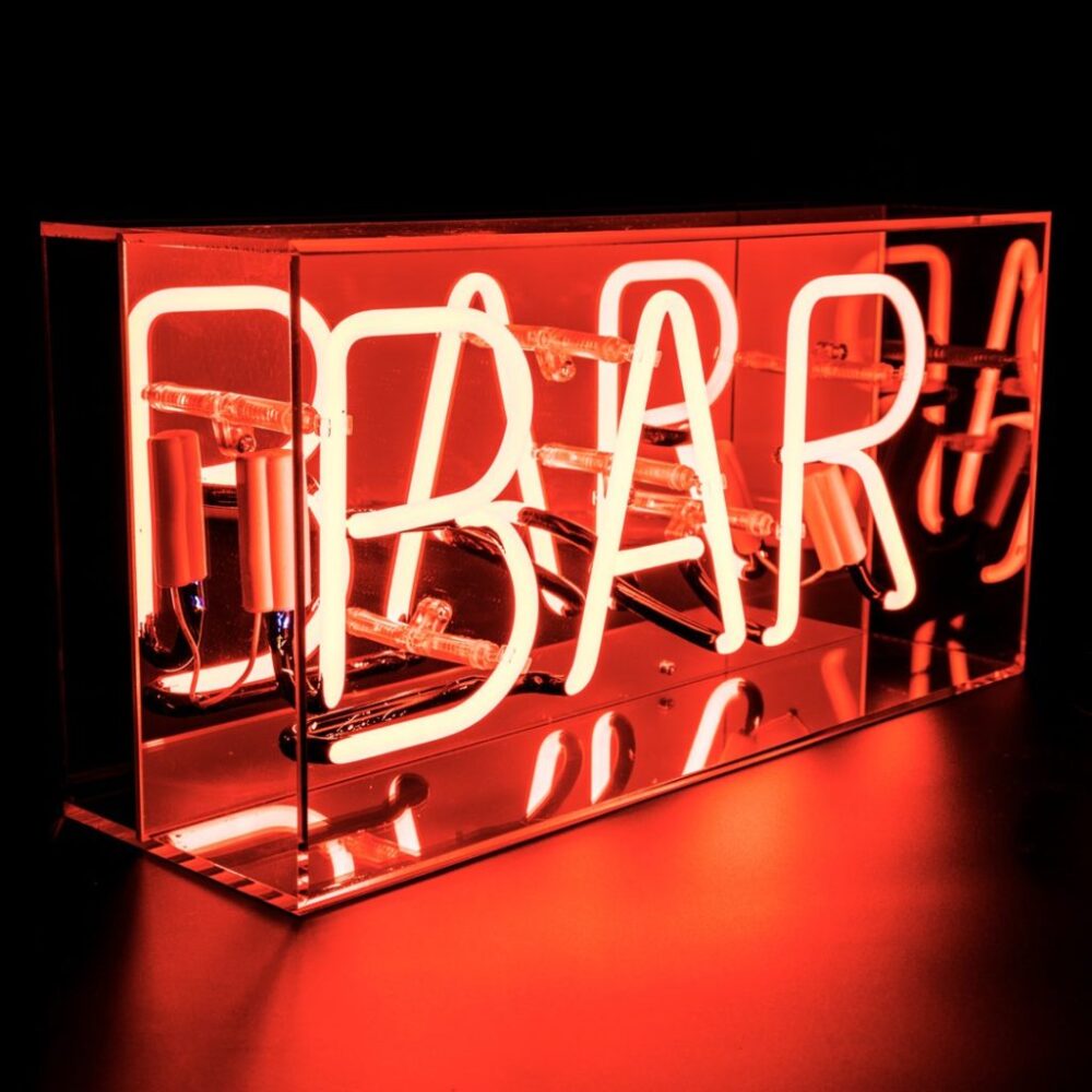 Acrylic Box Neon Sign Bar