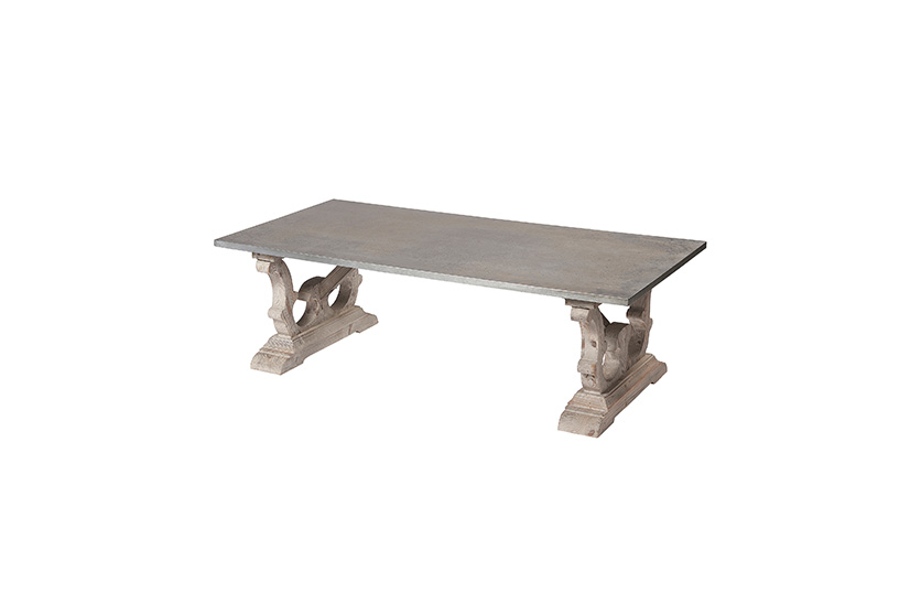 Zinc Topped Coffee Table
