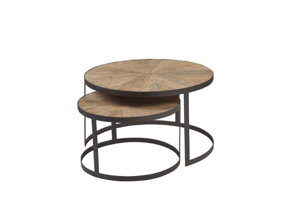 Nesting Side Tables -Rustic Wood