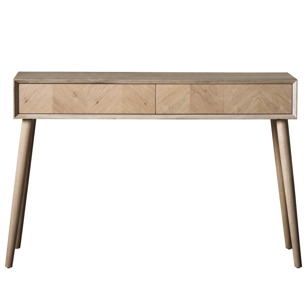 Chevron 2 Drawer Console Table – Free Delivery