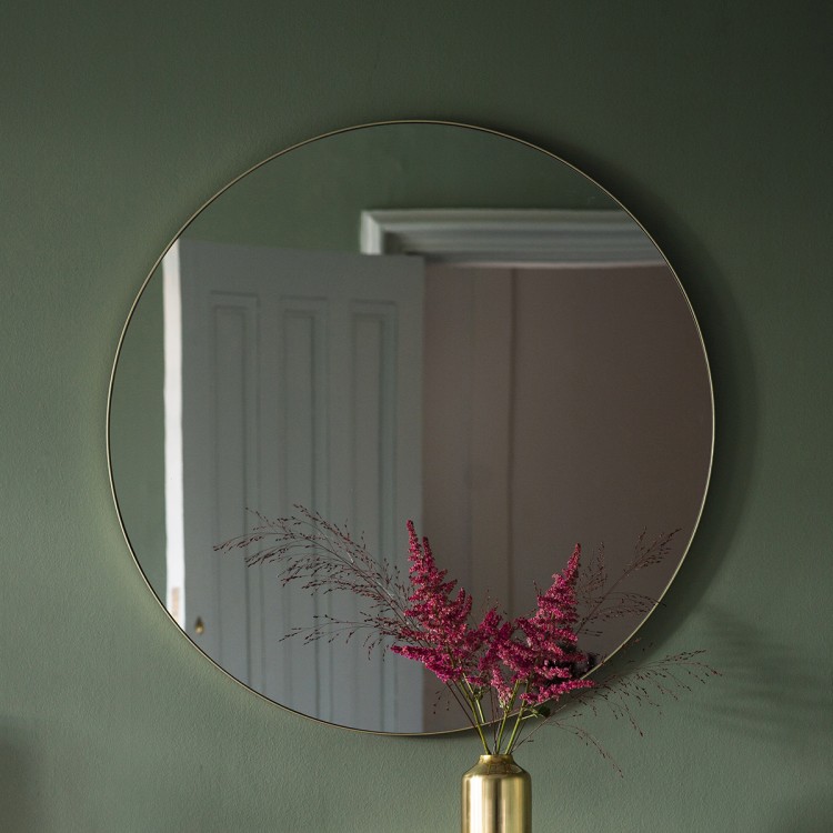 Bowie Round Mirror – Champagne – Free Delivery