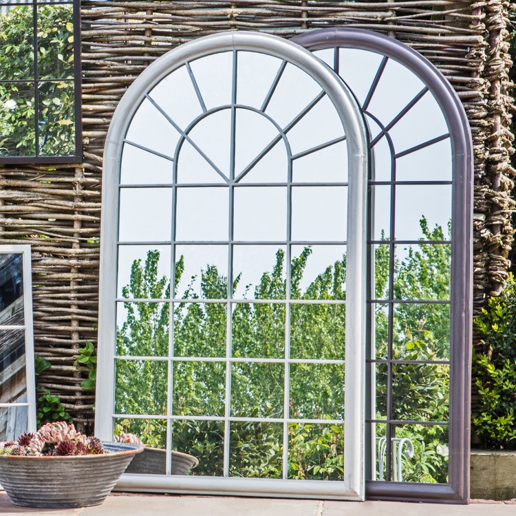 Orlanda Outdoor Mirror – Distressed White – Free Delivery