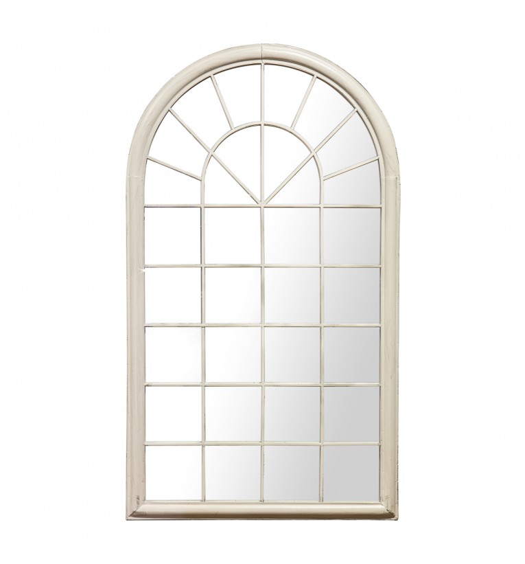 Orlanda Outdoor Mirror – Distressed White – Free Delivery