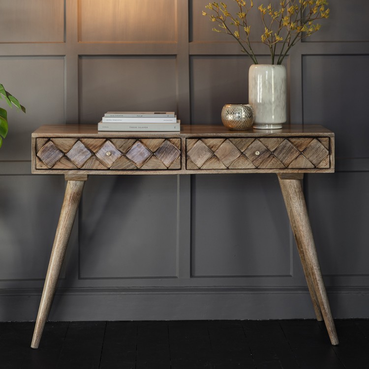 Rustica Console Table Burnt Wax – Free Delivery