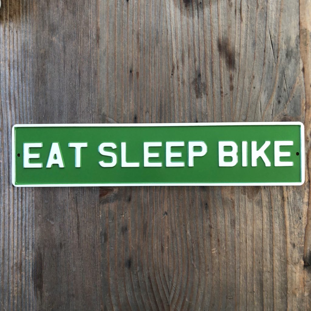 Eat Sleep Bike – Number Plate Sign