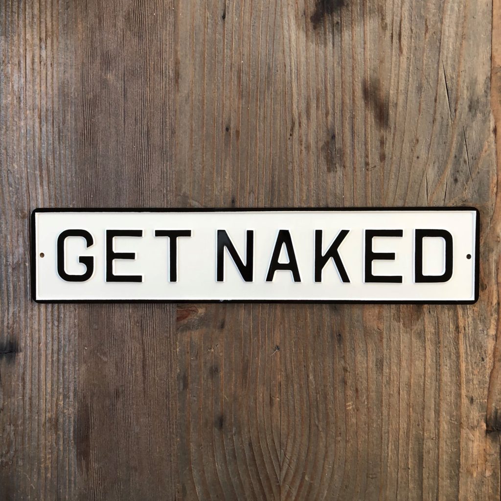 Get Naked – Number Plate Sign