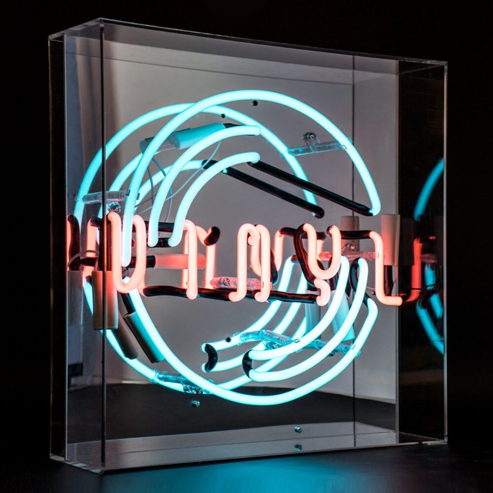 Vinyl’ Large Acrylic Box Neon Light