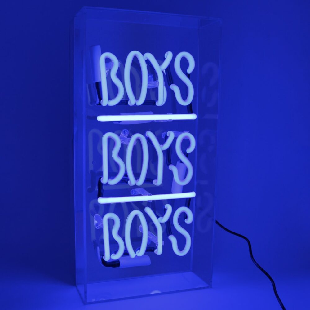 Boys Boys Boys’ Acrylic Box Neon Light