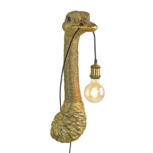 Franz Josef Ostrich Wall Lamp - Gold 1