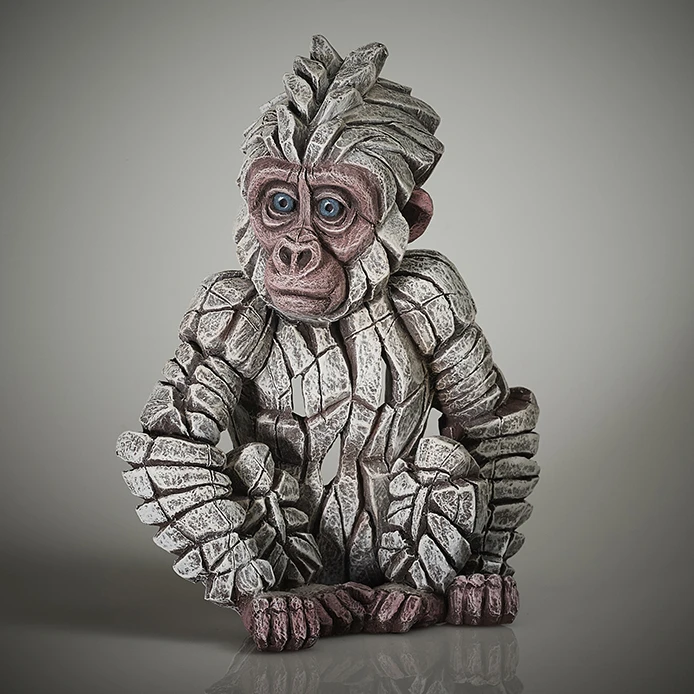 Edge Baby Gorilla Sculpture – Snowflake