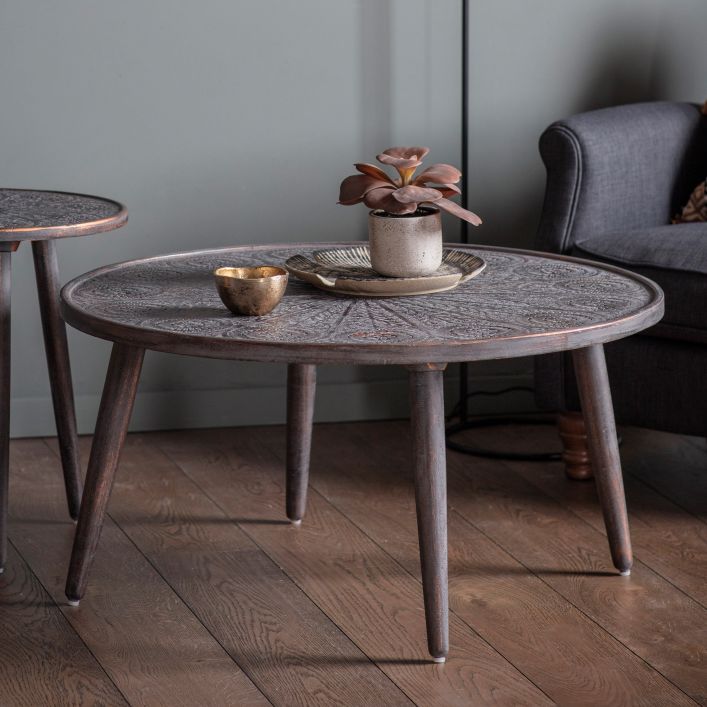 Agra Coffee Table – Grey Copper