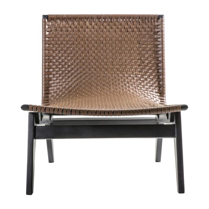 Seville Lounge Chair in Brown Leather