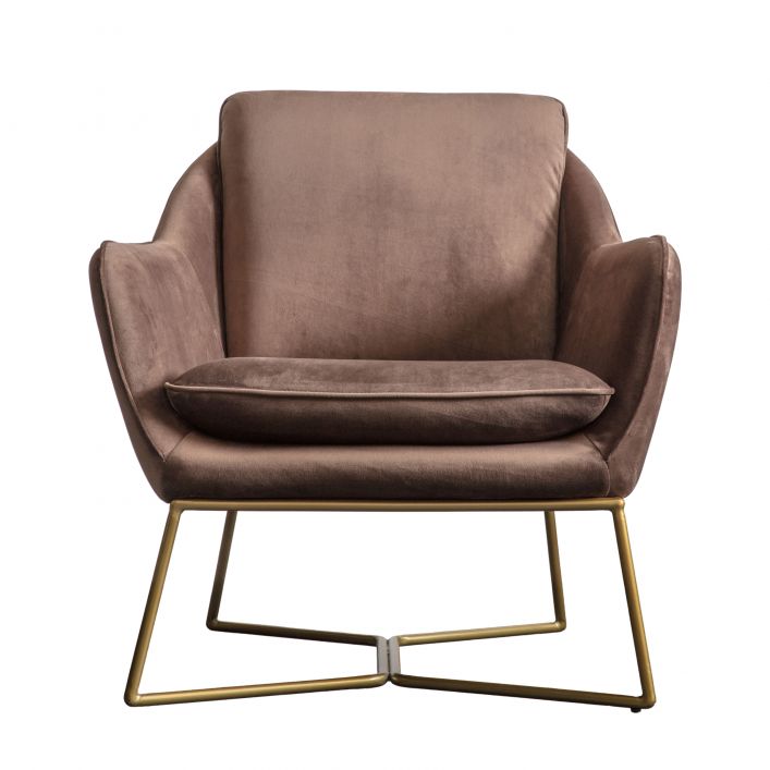 Lucca Chair in Chocolate Velvet