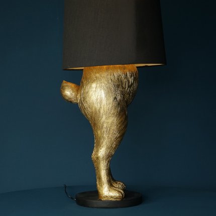 Hiding Bunny Floor Lamp - Gold & Black 4