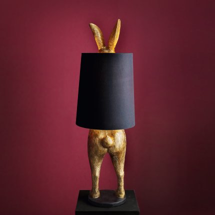 Hiding Bunny Floor Lamp - Gold & Black 2