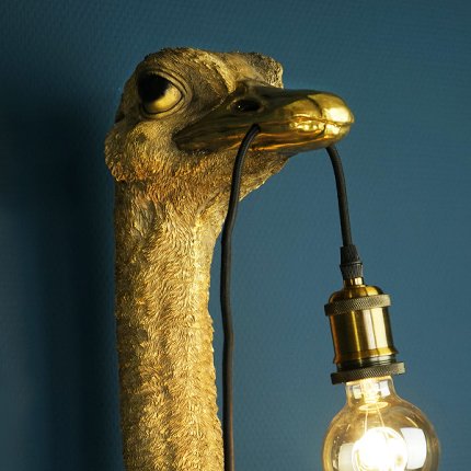 Franz Josef Ostrich Wall Lamp - Gold 4
