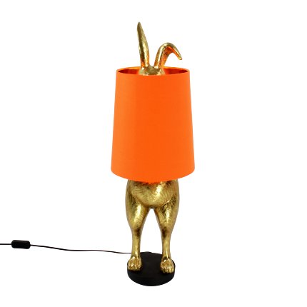 Hiding Bunny Table Lamp – Gold & Orange