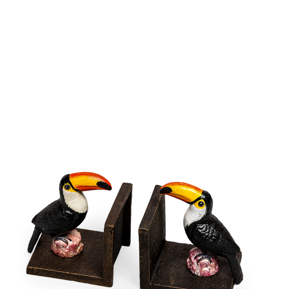 Cast Iron Antiqued Toucan Bookends