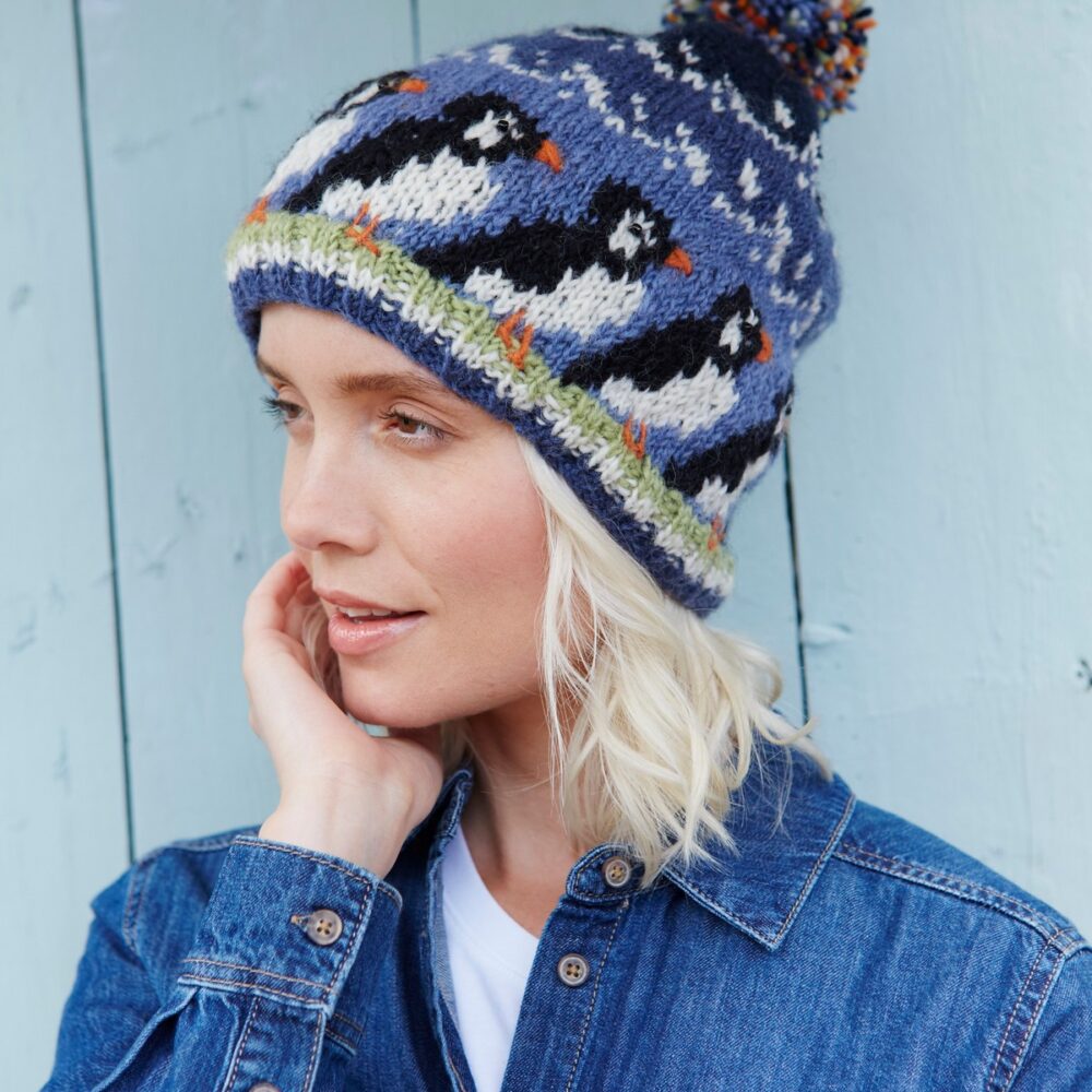 Circus Of Puffins Bobble Beanie